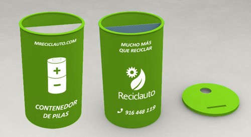 Contenedor de Pilas Reciclauto Contenedor de Pilas Reciclauto