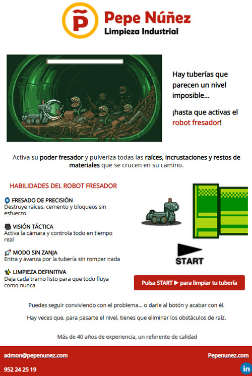 Campaña Robot Fresador Pepe Núñez Campaña Robot Fresador Pepe Núñez