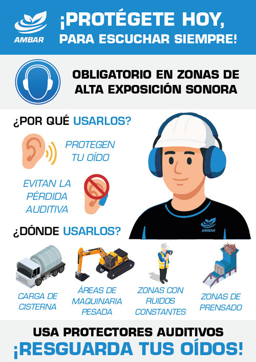 Cartel Protección Auditiva Ambar Cartel Protección Auditiva Ambar