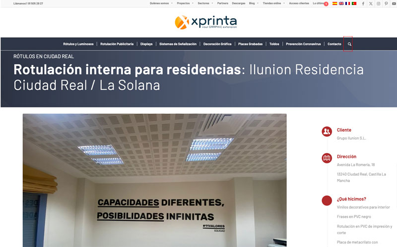 Proyecto Web Ilunion Xprinta